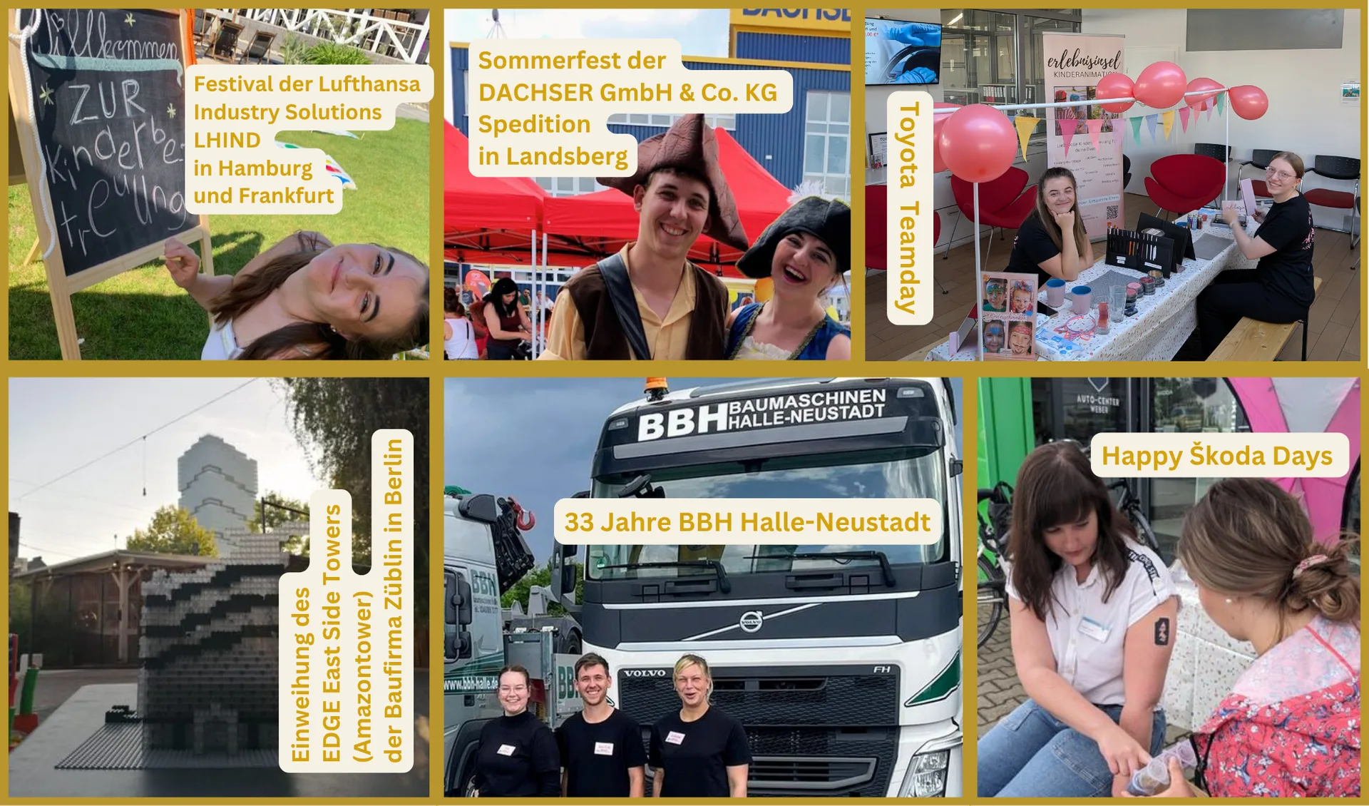 Erlebnisinsel Kinderanimation auf verschiedenen Firmenevents